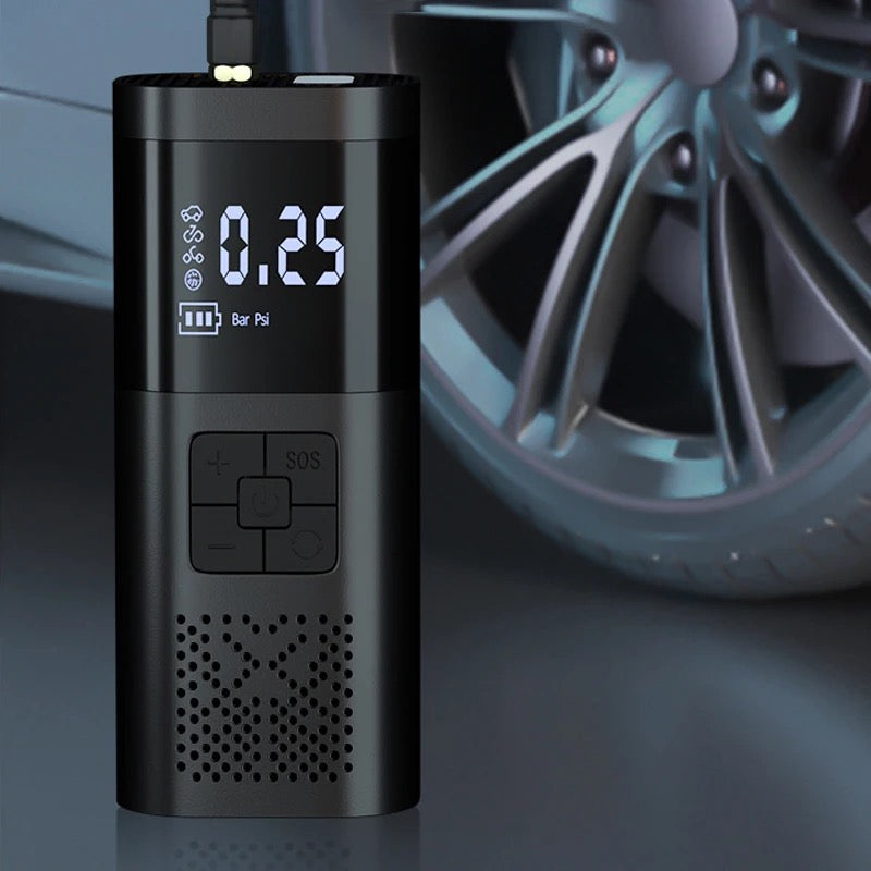 Mini portable air compressor with pressure sensor LED 2000mAh | BeSmart™