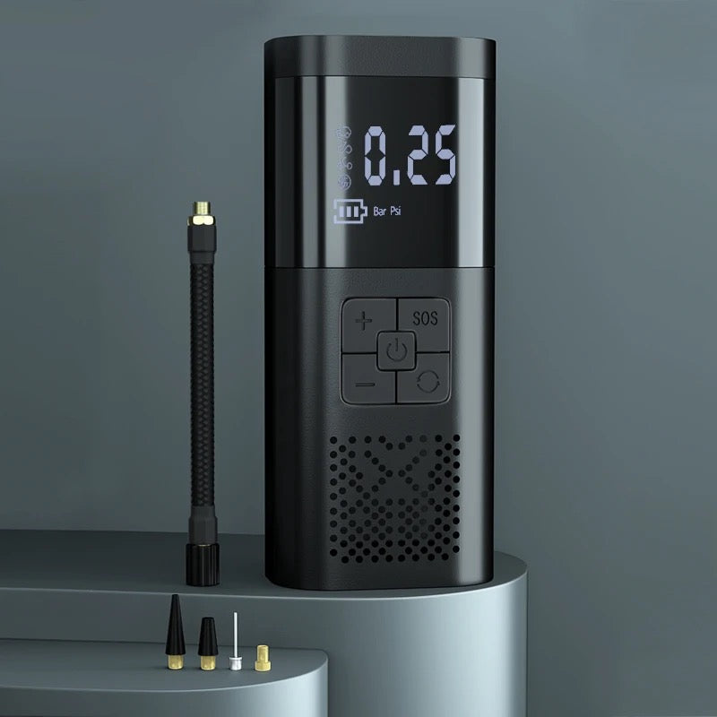 Mini portable air compressor with pressure sensor LED 2000mAh | BeSmart™