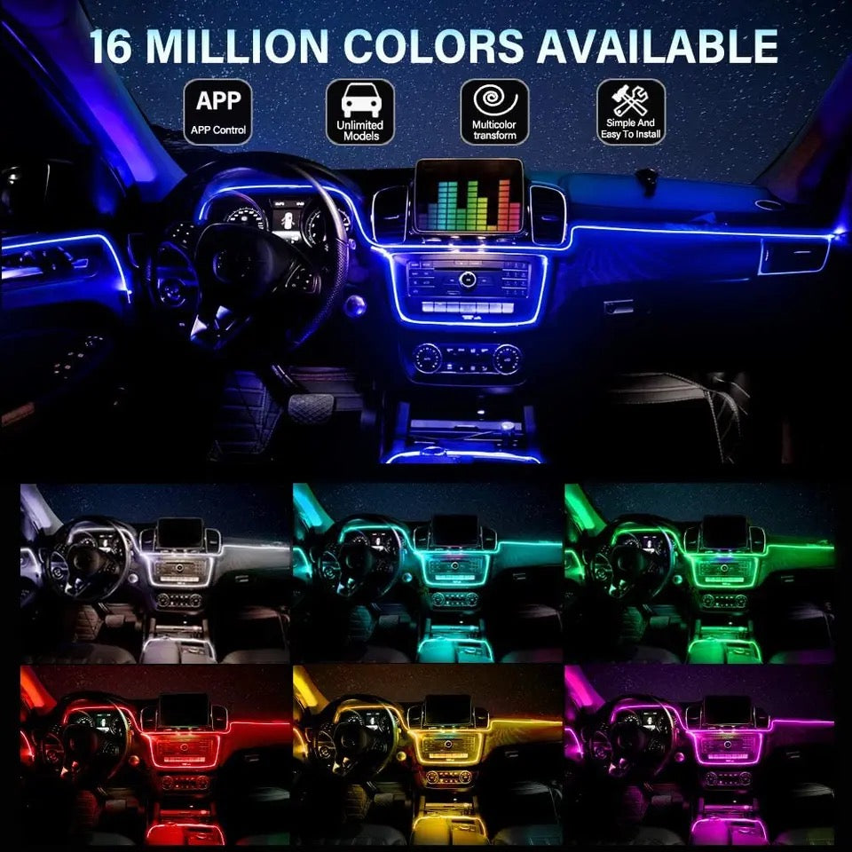 Striscia led interni auto bluetooth RGB 6m USB+12V | BeSmart™